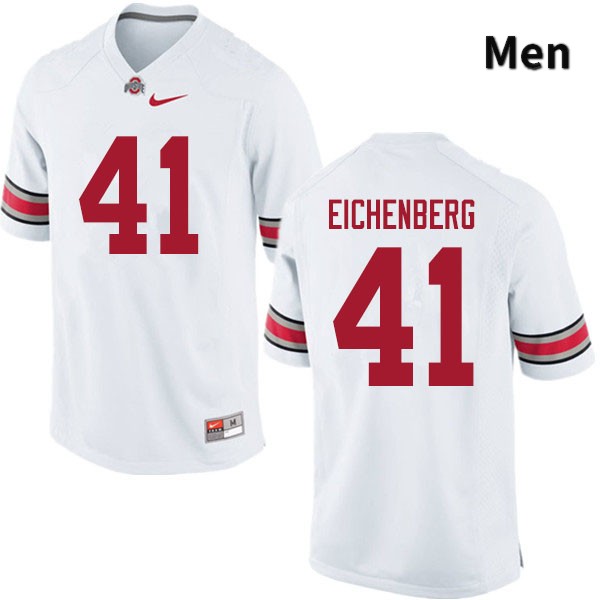 Ohio State Buckeyes Tommy Eichenberg Men's #41 White Authentic Stitched College Football Jersey